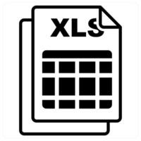 Excel File icon concept in black duo line color vector