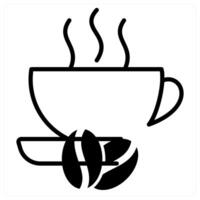 Coffee icon concept in black duo line color vector
