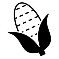 Corn icon concept in black duo line color vector