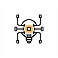 A light bulb with a spider on it vector
