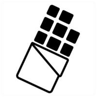Chocolate icon concept in black duo line color vector