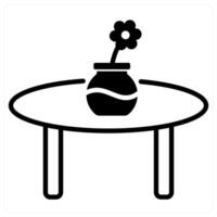 Table icon concept in black duo line color vector