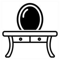 Dresser icon concept in black duo line color vector
