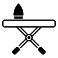 Iron Table icon concept in black duo line color vector