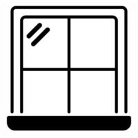Window icon concept in black duo line color vector