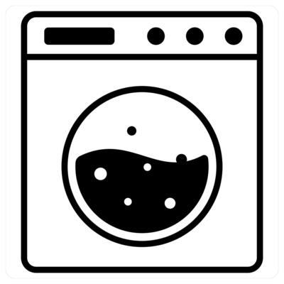 Washing Machine icon concept in black duo line color