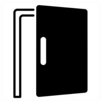 Door icon concept in black duo line color vector