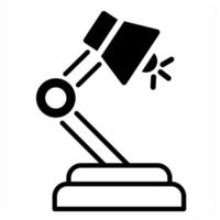 Study Lamp icon concept in black duo line color vector