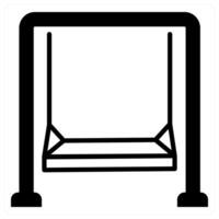 Swing icon concept in black duo line color vector