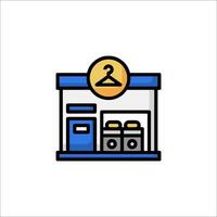 A store with a sign that says clothes vector