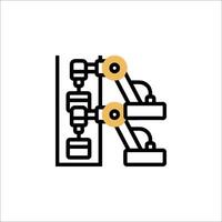 A robot arm is holding a machine vector