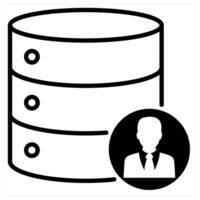 User Data icon concept in black duo line color vector