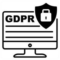 Gdpr Site icon concept in black duo line color vector