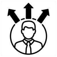 Profiling icon concept in black duo line color vector