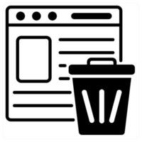 Right To Be Forgotten icon concept in black duo line color vector