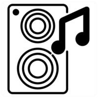 Speaker icon concept in black duo line color vector