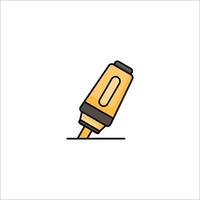A yellow pen icon on a white background vector