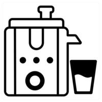 Juicer icon concept in black duo line color vector