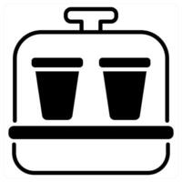 Yogurt Maker icon concept in black duo line color vector
