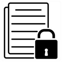Disclosure icon concept in black duo line color vector