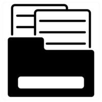 Media Kit icon concept in black duo line color vector