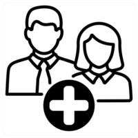 Follower icon concept in black duo line color vector