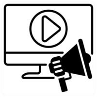 Promotion icon in black duo line color vector