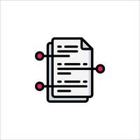A document icon with a red dot on it vector