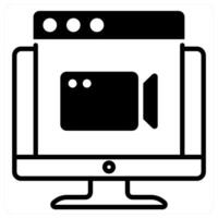 Website icon concept in black duo line color vector