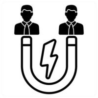 Attractive icon concept in black duo line color vector
