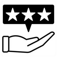 Testimonial icon concept in black duo line color vector