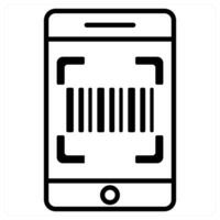 Scan icon concept in black duo line color vector