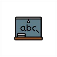 A blackboard with the word abc written on it vector