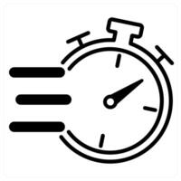 Fast Delivery icon concept in black duo line color vector