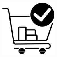Purchase icon concept in black duo line color vector