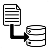 Data Collection icon concept in black duo line color vector