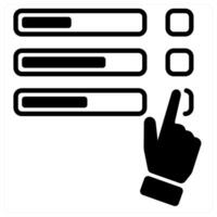 Poll icon concept in black duo line color vector