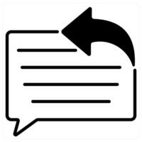 Response icon concept in black duo line color vector