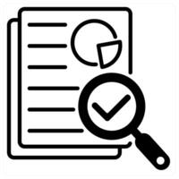 Audit icon concept in black duo line color vector