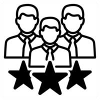 Customer Satisfaction icon concept in black duo line color vector