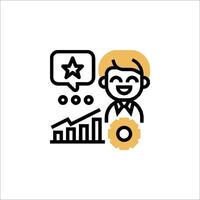 A man with a star and a graph on his face vector