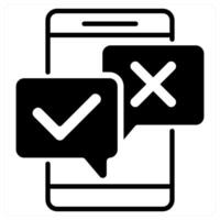 Online Survey and form icon concept in black duo line color vector