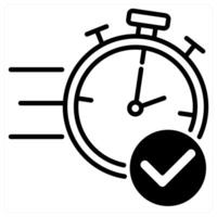 Quick Response icon concept in black duo line color vector