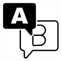 Option icon concept in black duo line color vector