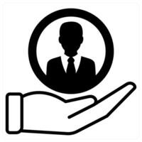 Client icon concept in black duo line color vector