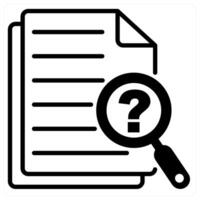 Inquiry and question icon concept in black duo line color vector