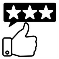 Valid Review icon concept in black duo line color vector