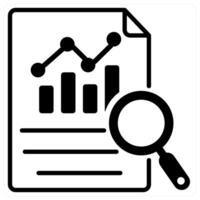 Data Interpretation icon concept in black duo line color vector