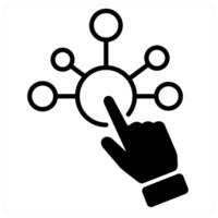 Interaction icon concept vector