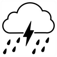 Lightning Rain icon concept vector